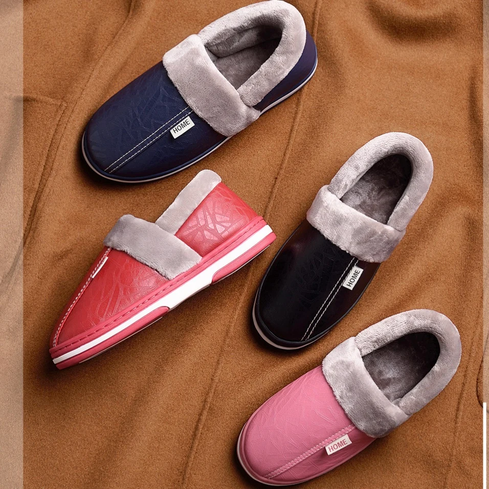 Winter soft plush warm indoor slippers women's shoes 1
