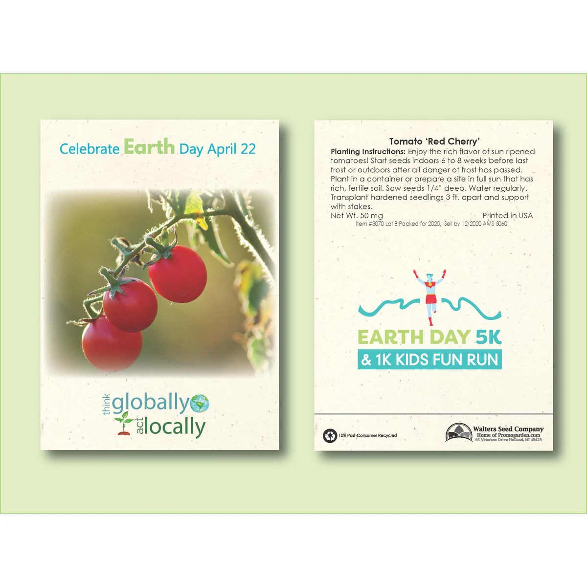 Tomato 'Red Cherry' Seed Packet - Size 3.25" x 4.5" 1