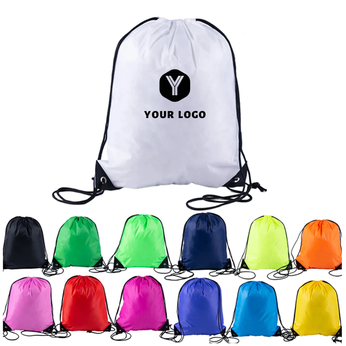 Everyday Waterproof Drawstring Backpack with Logo Space 1