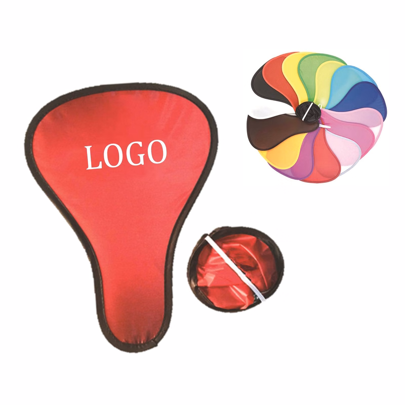 Foldable Polyester Hand Fan With Pouch