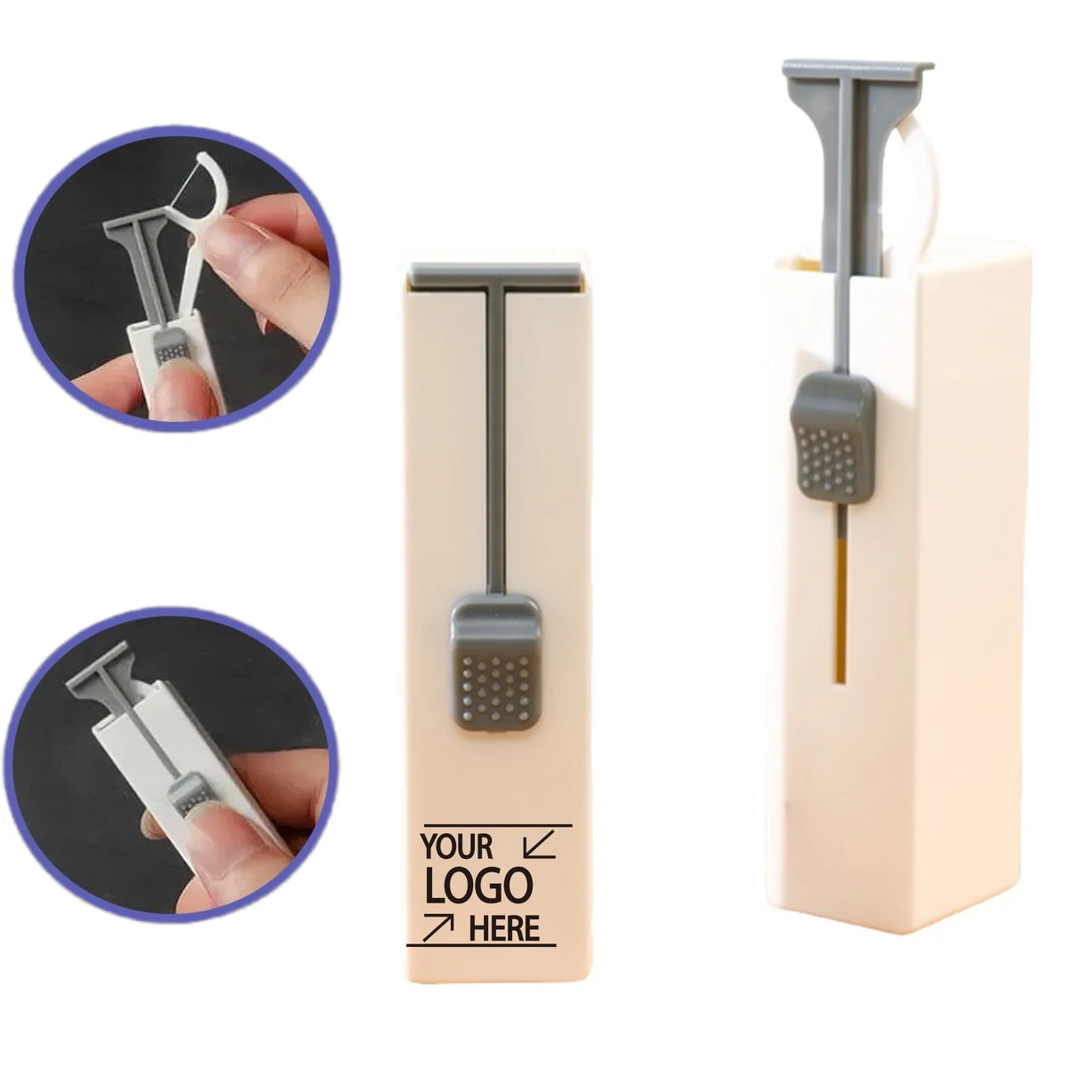 Square Pop-up Dental Floss Case 1