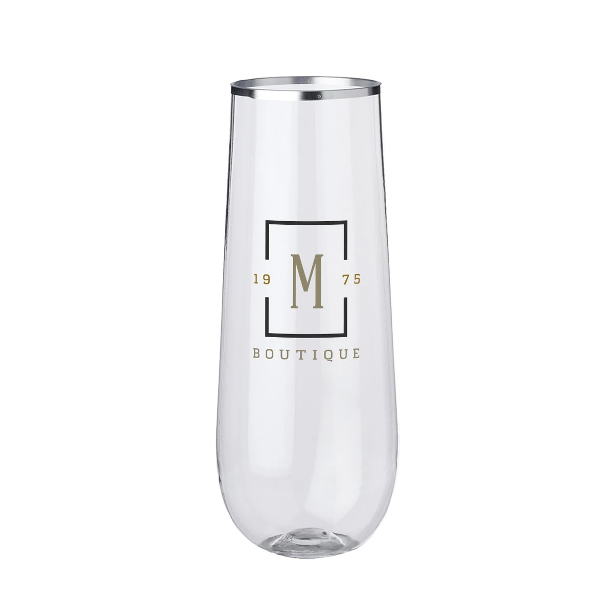 9 oz. Luxor Plastic Stemless Wine Glass (2 Color Imprint) 1