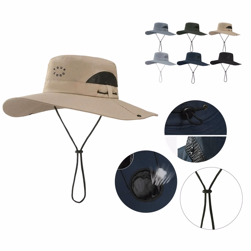 Embroidered UV-Protective Men's Bucket Hat