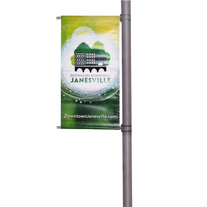 Banner Pole Double Sided Replacement Graphic Replacement (18" x 36")
