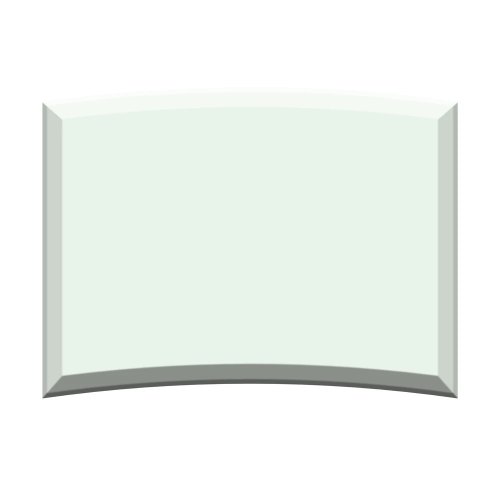 7" Jade Crystal Crescent Award (7"x5") 1