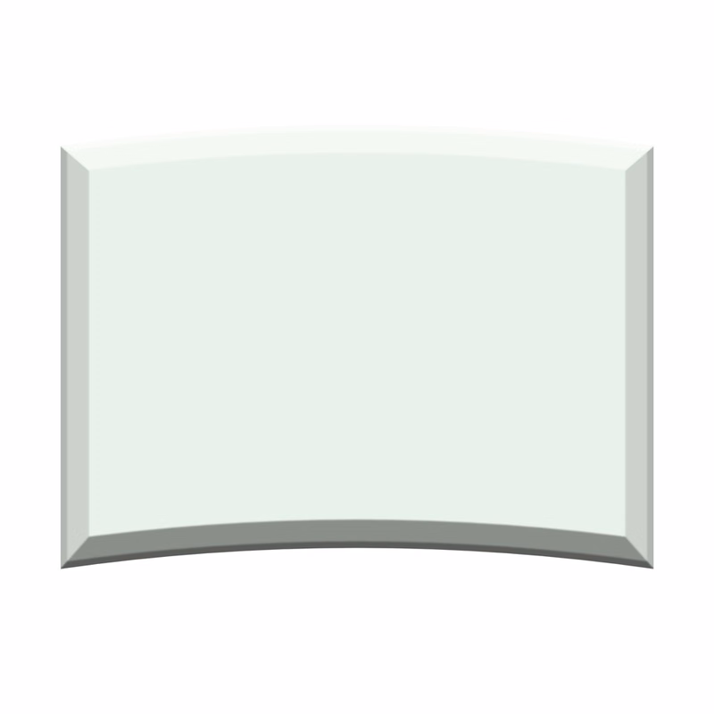 7" Jade Crystal Crescent Award (7"x5")