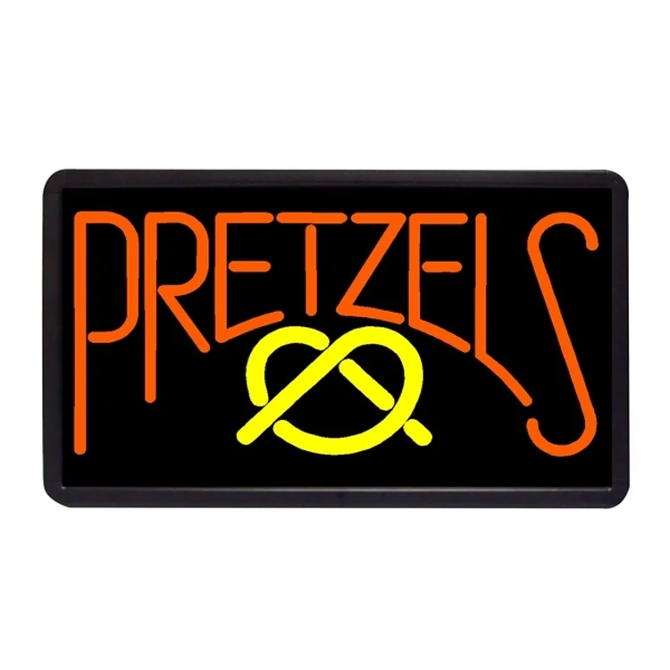 Pretzels 13" x 24" Simulated Neon Sign 1