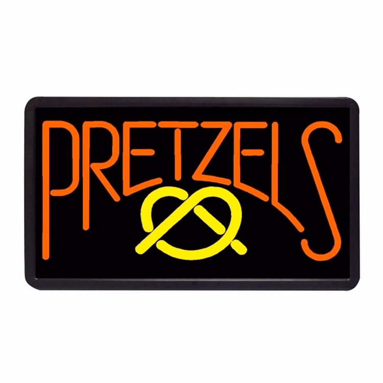 Pretzels 13" x 24" Simulated Neon Sign
