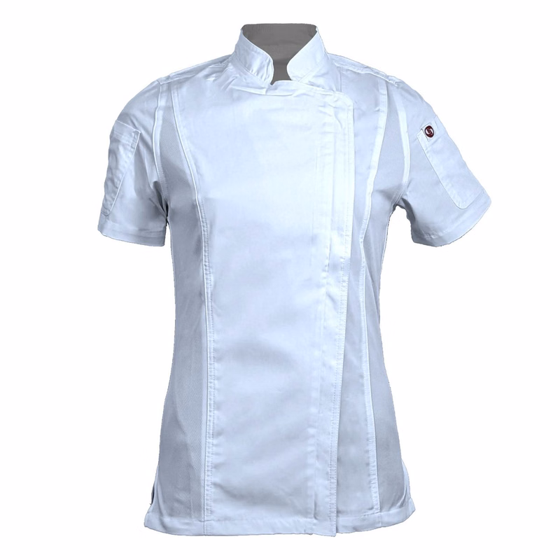 Women's Short Sleeve Modern Chef Coat (BLANK)