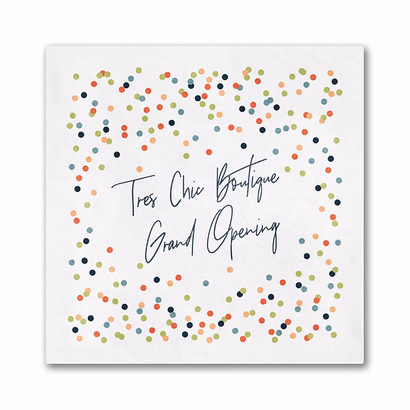 Colorful Confetti Beverage Ooh La Color Napkin