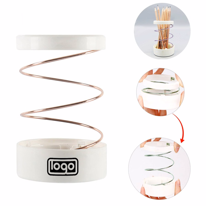 Scalable Spring Steel Wire Pen Storage Cup