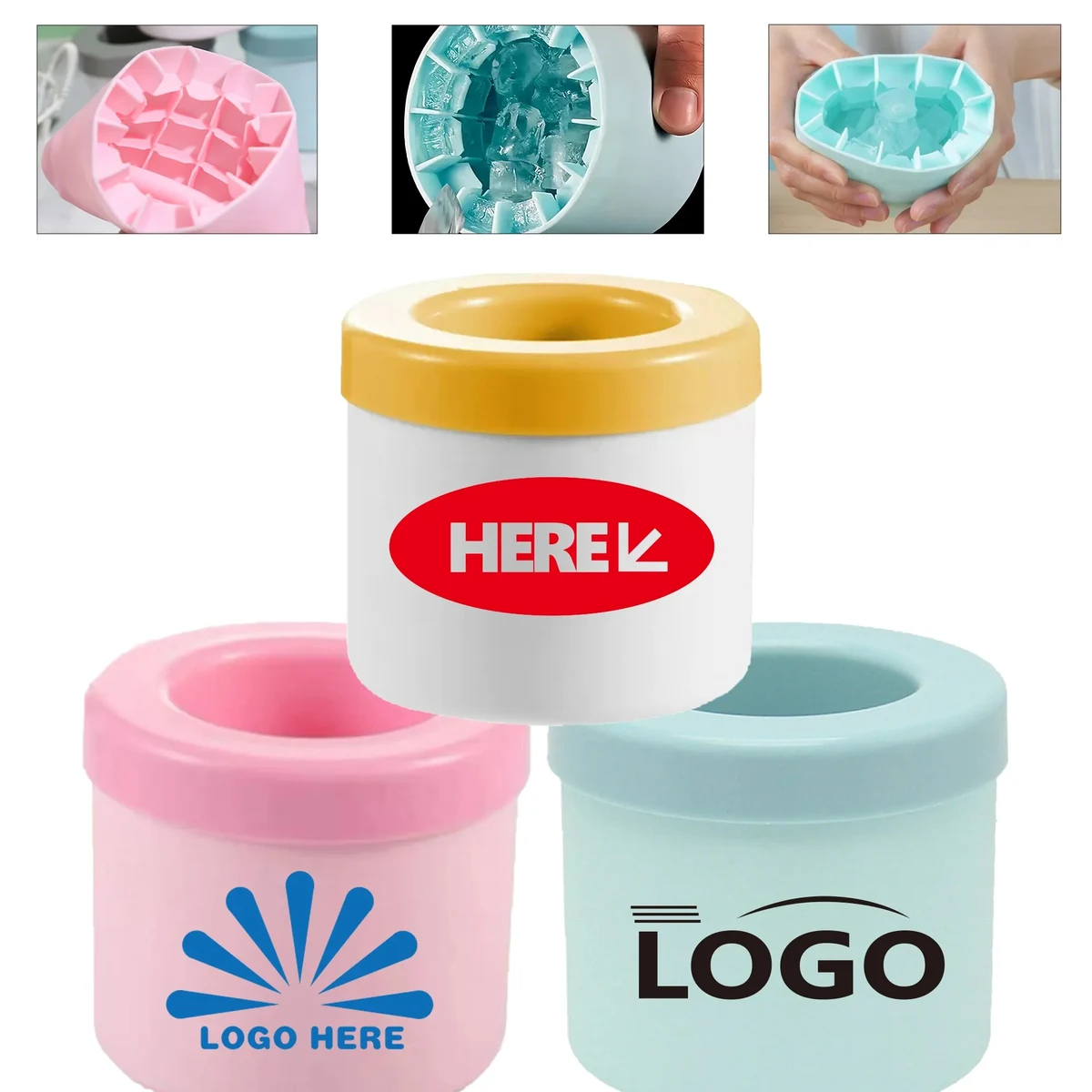 3D Cylindrical 40-cell Silicone Ice Cube Cup 1