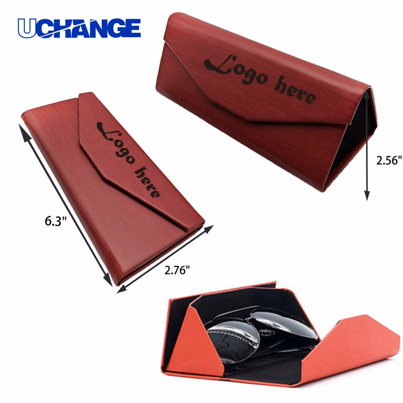 Eyewear Practical Foldable Leather Eyeglasses Case Organizer