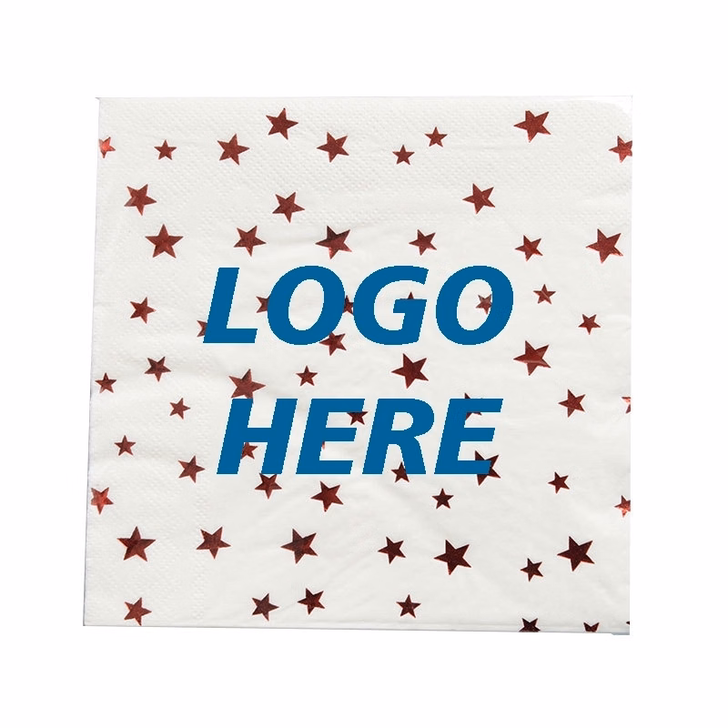 Custom Gold Star Luncheon Napkins Paper