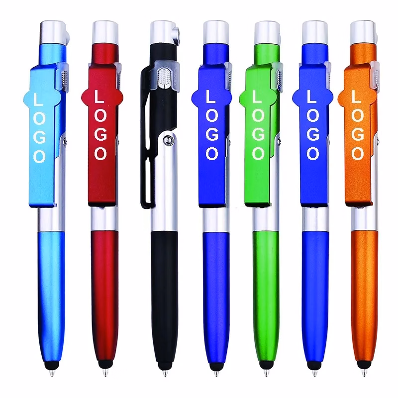 4 In 1 LED Folding Ballpoint Pen Phone Stand Holder