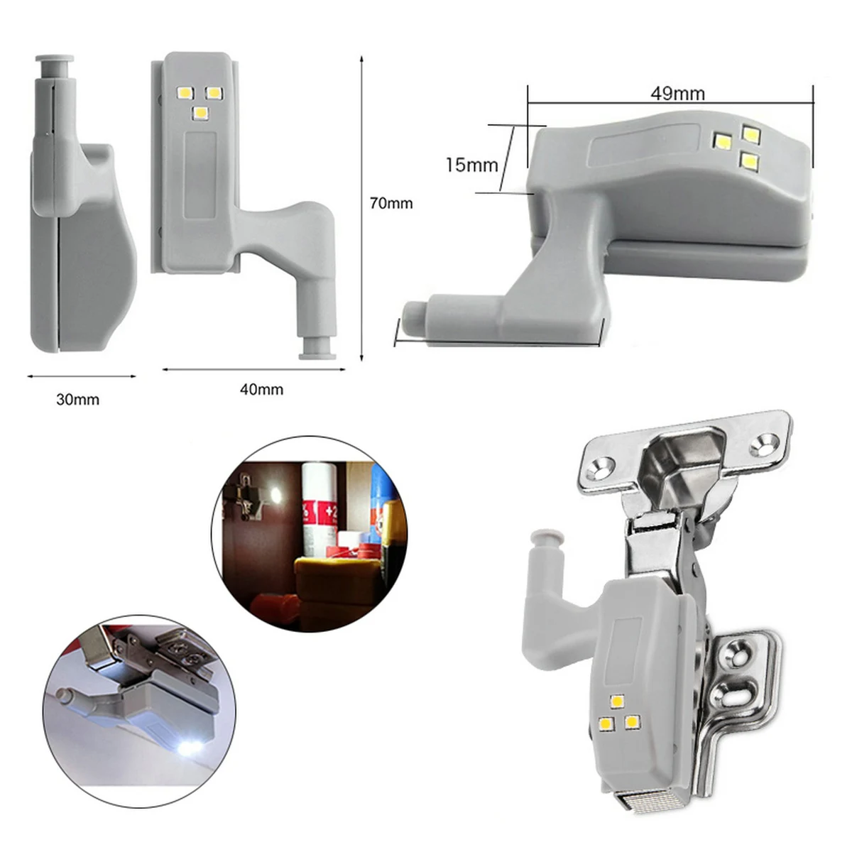 Inner Hinge Under Cabinet Sensor LED Lights 1