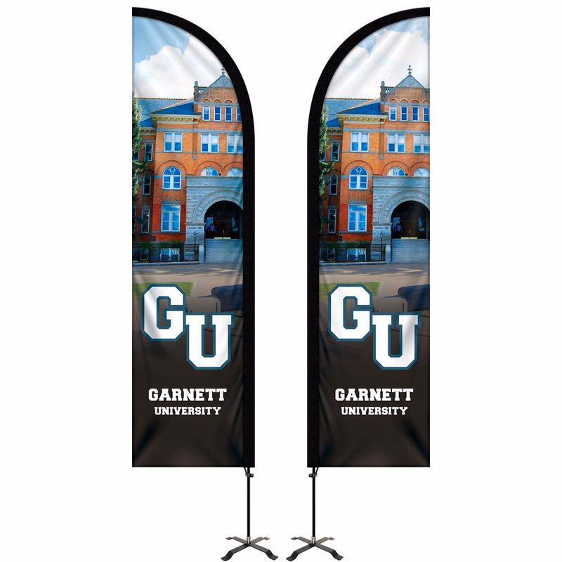 8' Portable Double Sided Half Drop Kit w/ Cross Base