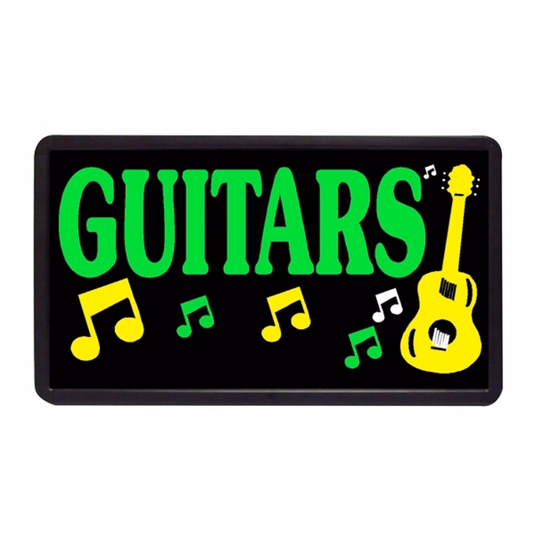 Guitars Guitars 13" x 24" Simulated Neon Sign