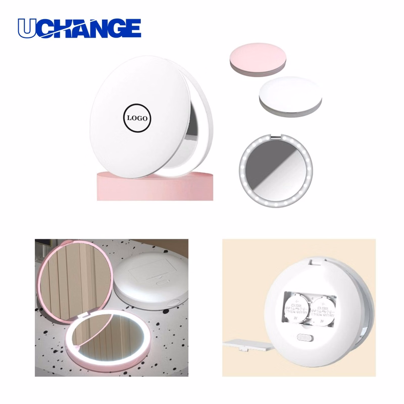 LED Rechargeable Travel Compact Makeup Mirror