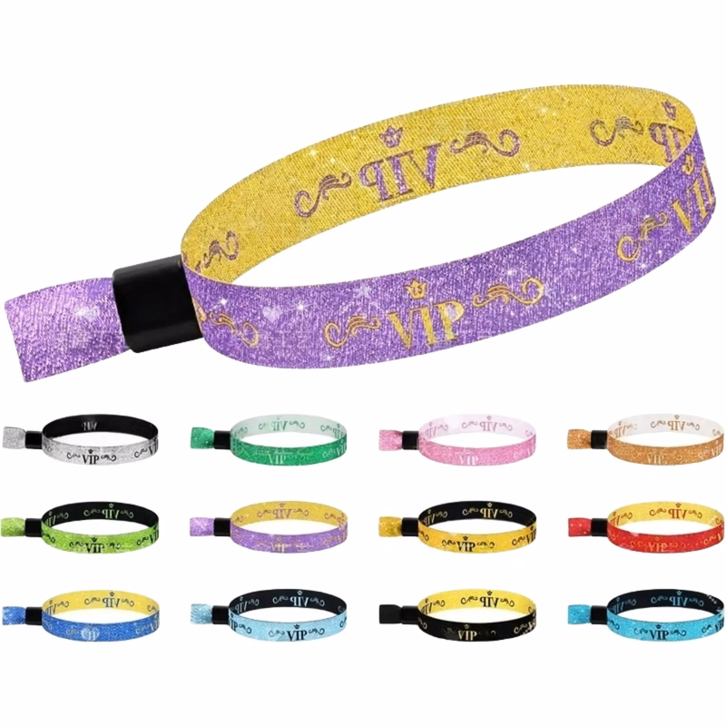 Customizable Gold Identification Wristband With Buttons