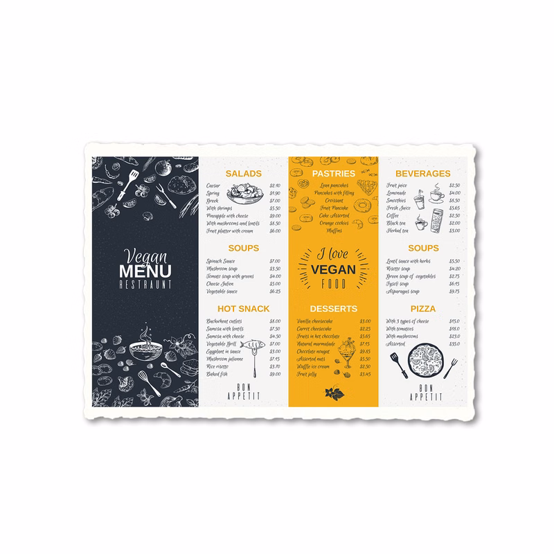 White Scalloped Edge Placemat