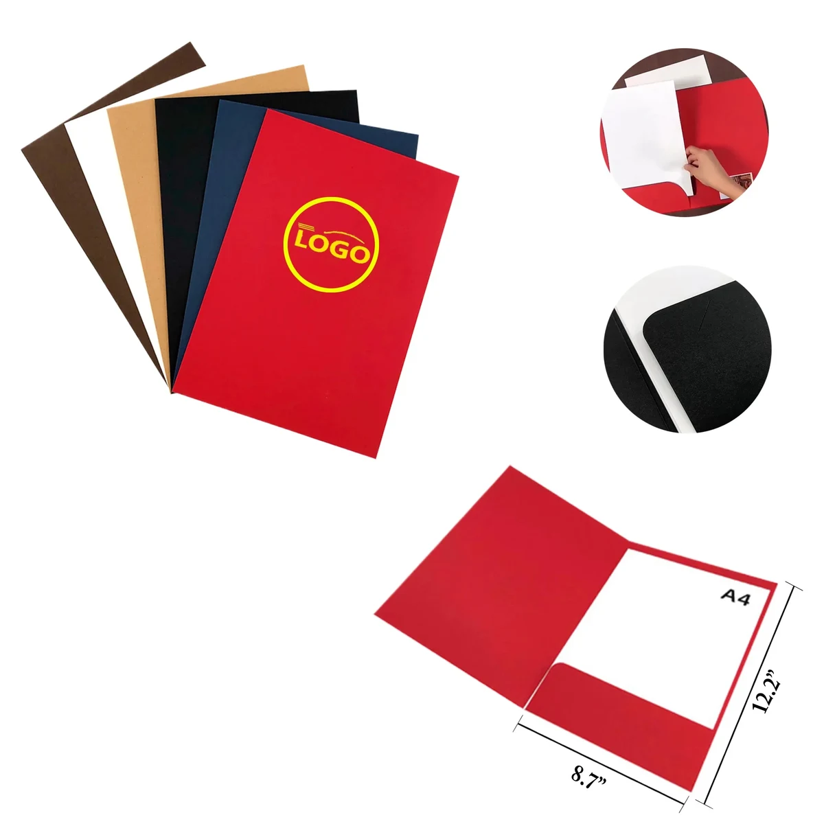 MOQ50 Paper Folder Contract Insertion Cardboard Envelope 1