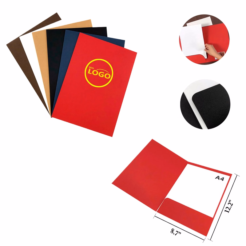 MOQ50 Paper Folder Contract Insertion Cardboard Envelope