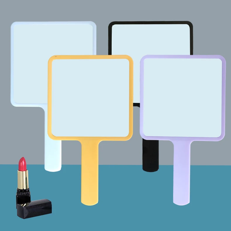 Custom Logo Handheld Makeup Mirror Portable Advertising Gift Mirror 1