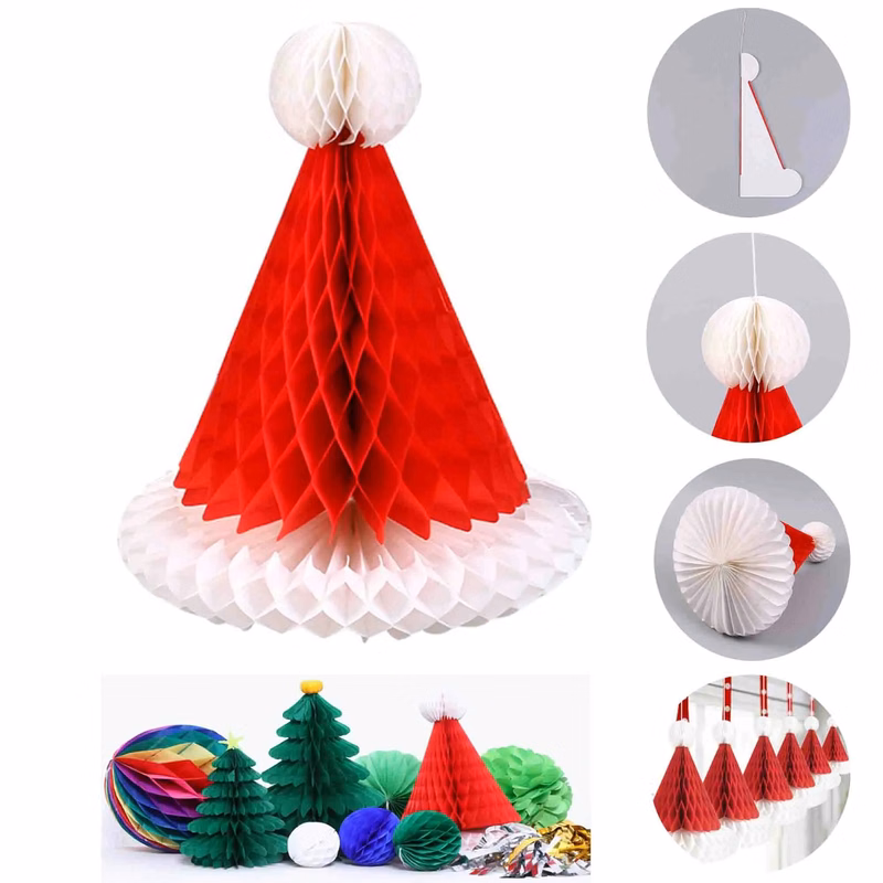 Christmas Party Decorations Paper Honeycomb Ball