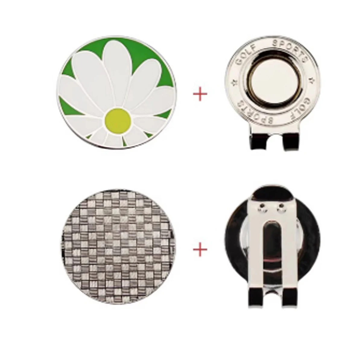 Magnetic 1.2"D Golf Hat Clip With Golf Ball Marker 1