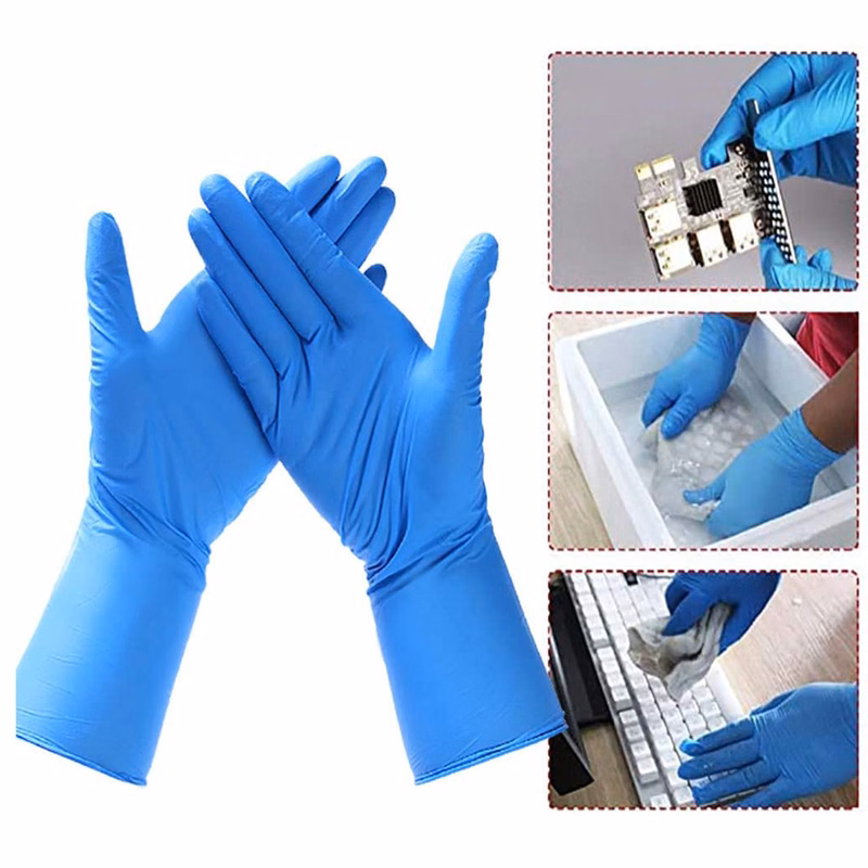 Powder Free Disposable Nitrile Gloves Rubber Latex