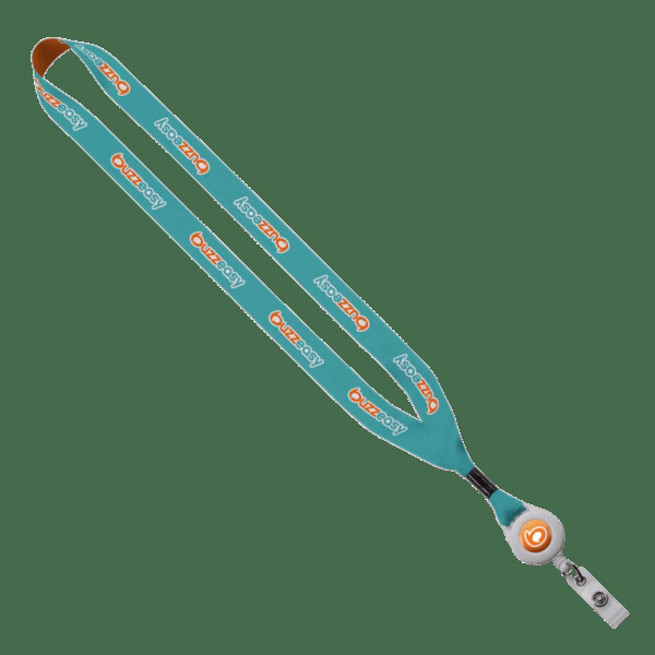 3/4" Dye-Sublimated Lanyard with Metal Crimp & Retractable Badge Reel