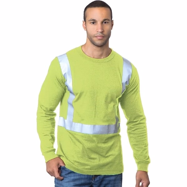 Hi-Visibility 50/50 Long Sleeve Crew Tee