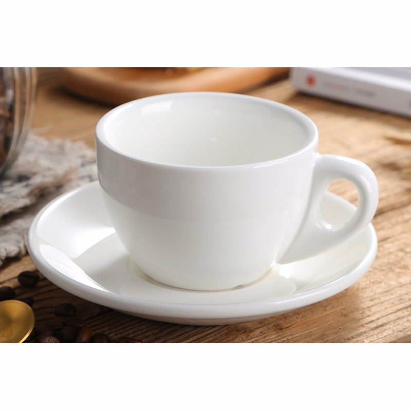 Espresso Ceramic Cup and Saucer