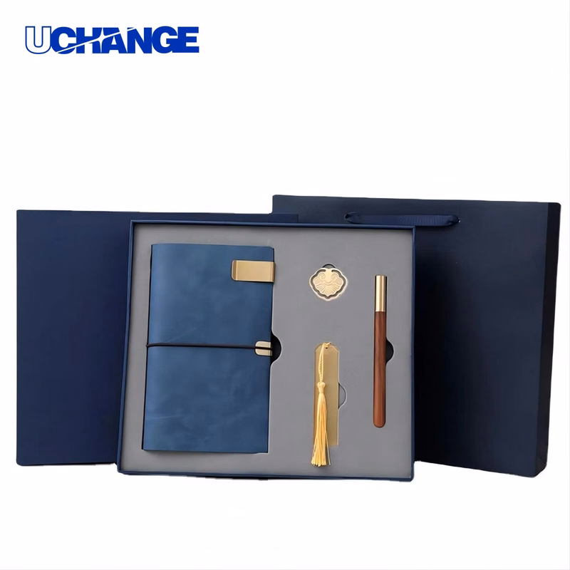 Business Notebook Journal Set with Brass Bookmark