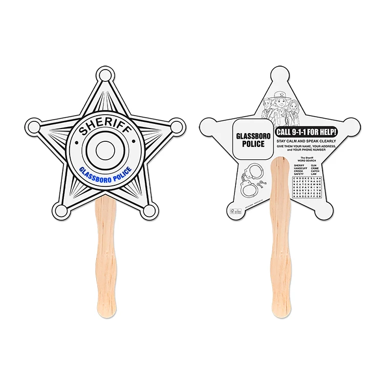 Sheriff Badge Hand Fan 1