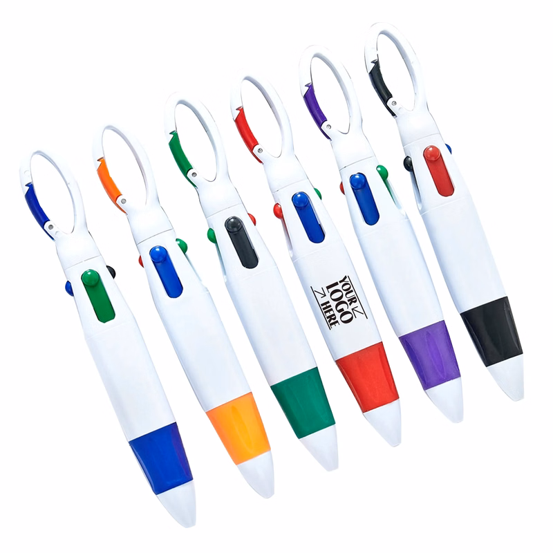 Four-color Ballpoint Pen With Buckle