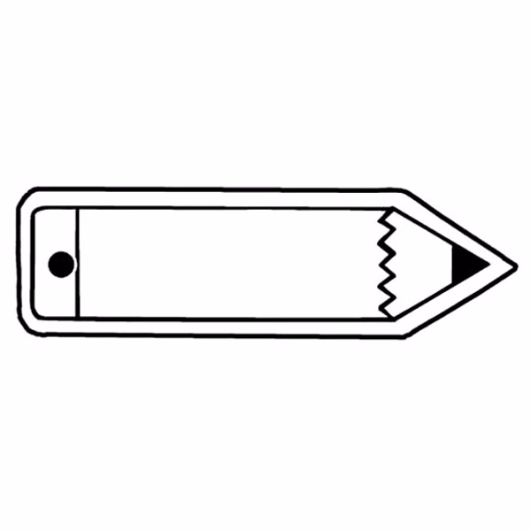 Short Pencil Key Tag - Spot Color