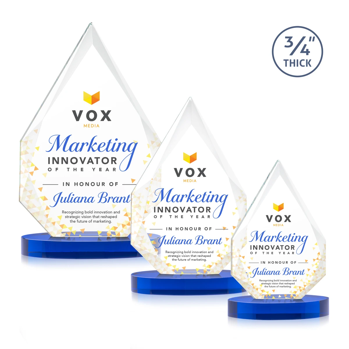 Hawthorne VividPrint™ Award on Alberton Base - Blue 1