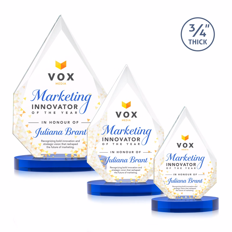 Hawthorne VividPrint™ Award on Alberton Base - Blue