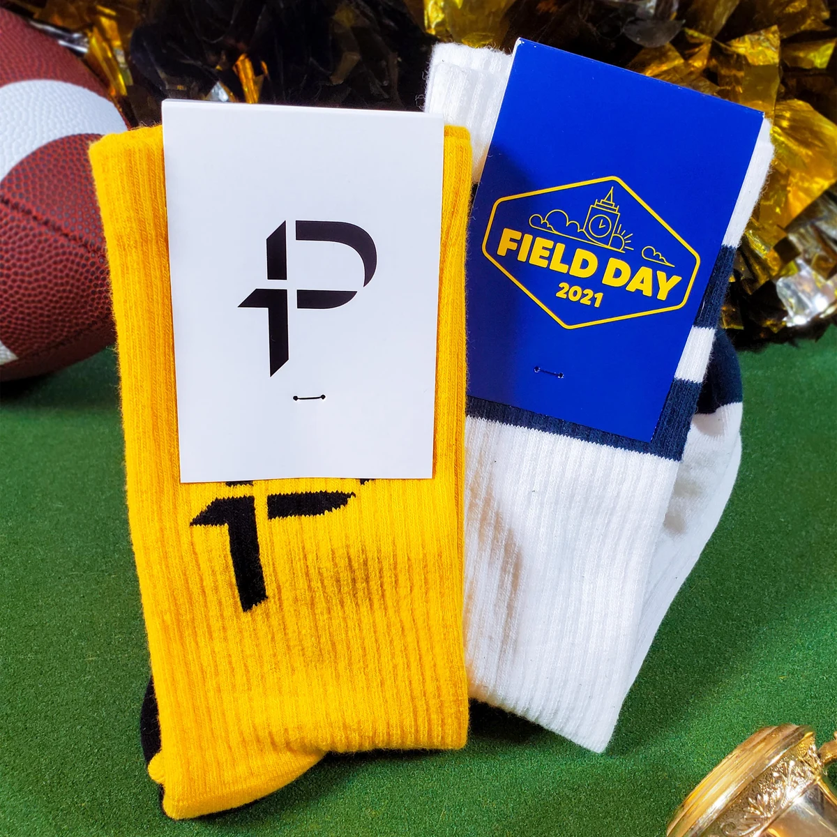 Solid Color Super Bowl Socks - Game Day Essentials for Football Fans - American Made 1