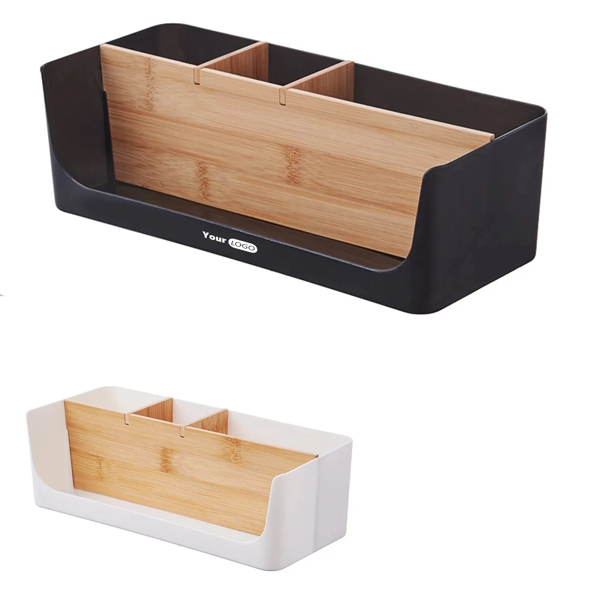 Plastic U-Shaped Large Rectangular 4-Compartment Tabletop St 1