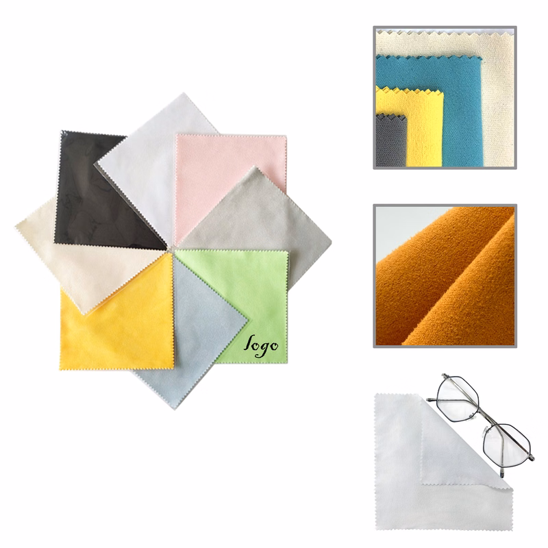MOQ50 6 Suede Microfiber Cloths For Eyeglasses Cleaning
