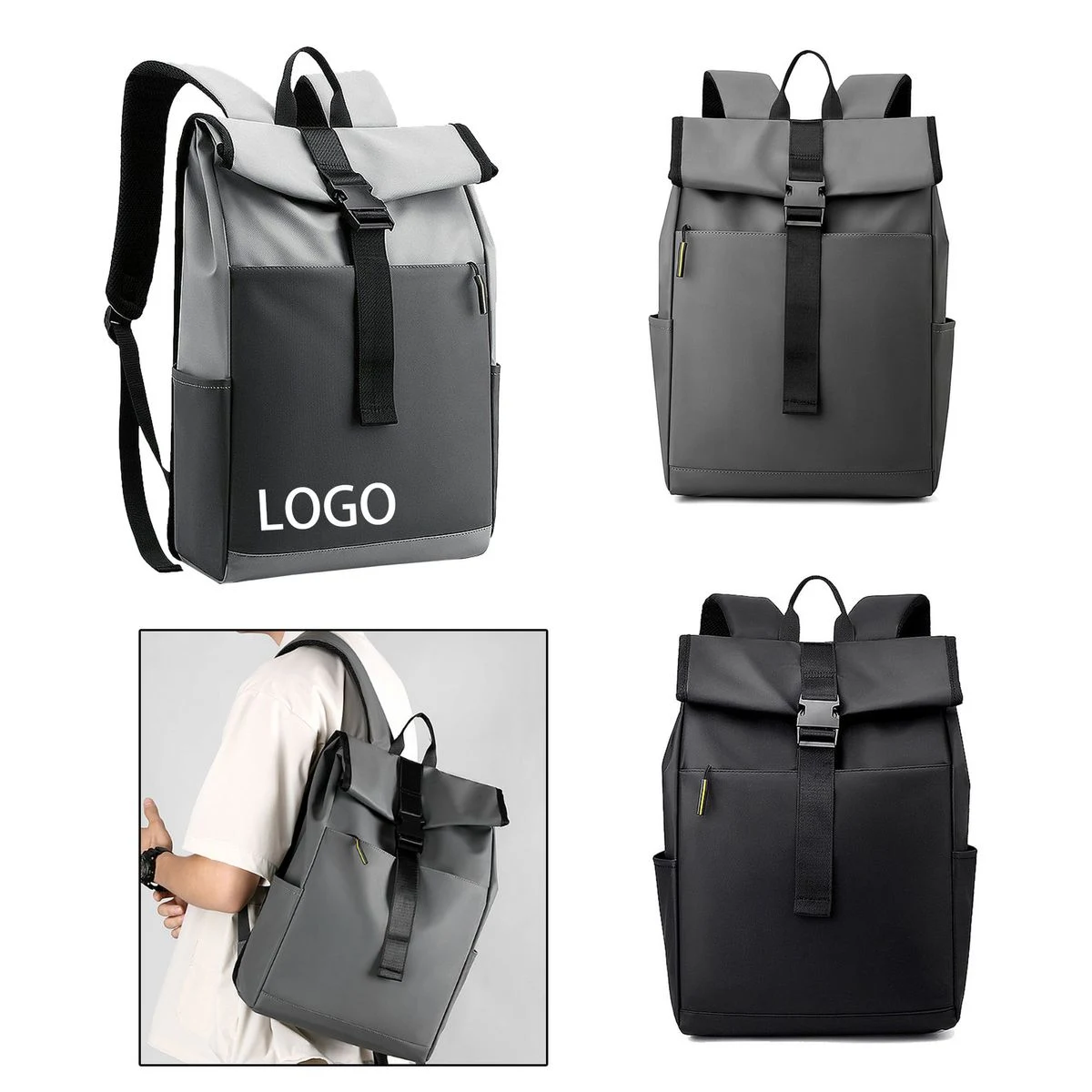 Roll Top Travel Backpack 1