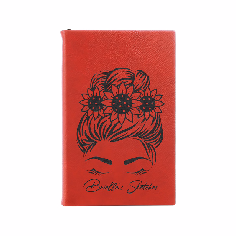 5" x 8" Red Leatherette Sketch Book