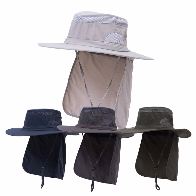 Sun Bucket Hat UV Protection Boonie Cap with Neck Flap