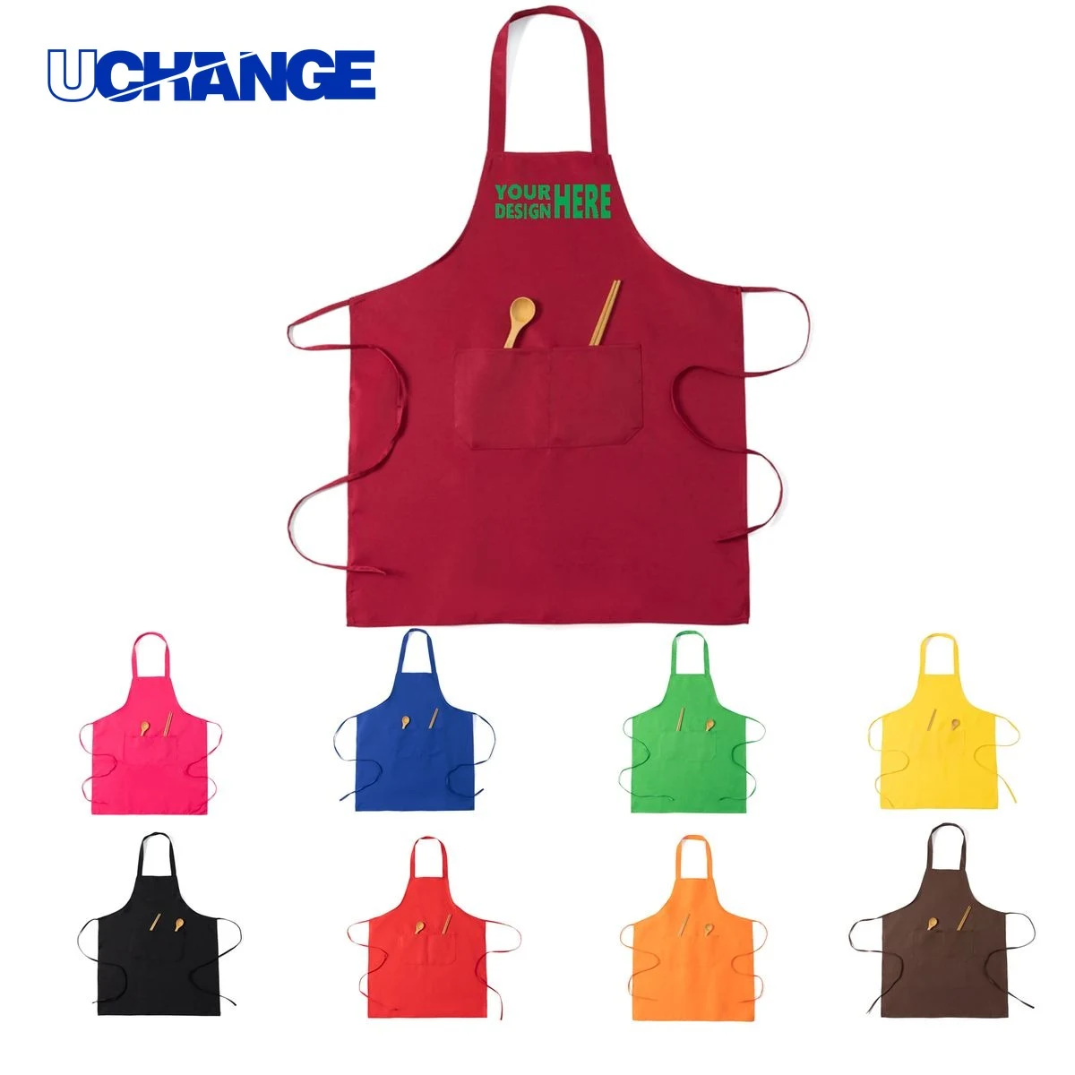Sleeveless Neck Apron Protective Wear 1