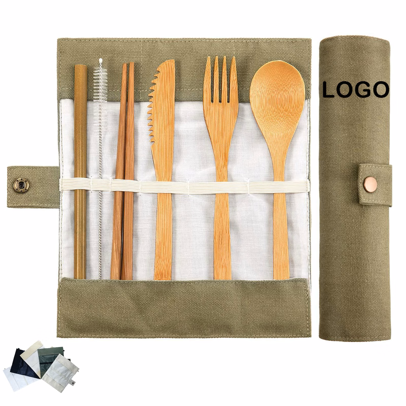 Customizable Bamboo Cutlery Kit