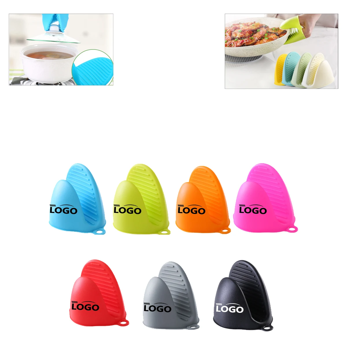 Household Silicone Oven Mitts With Your Brand 1