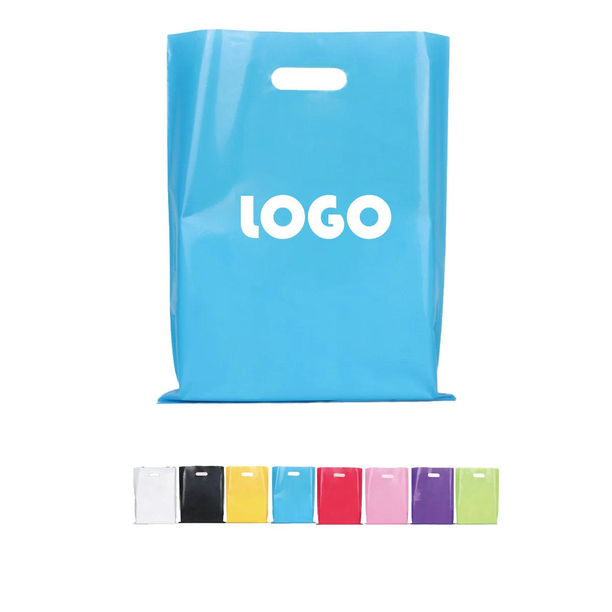 Plastic Die Cut Tote Bags 1